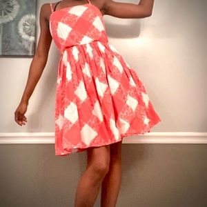 Pink and white summer dress